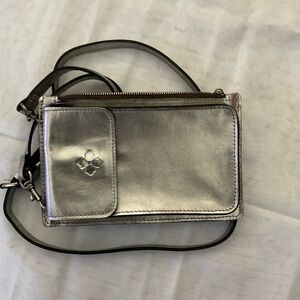 Silver Leather Patricia Nash wallet crossbody. Ordered, never used